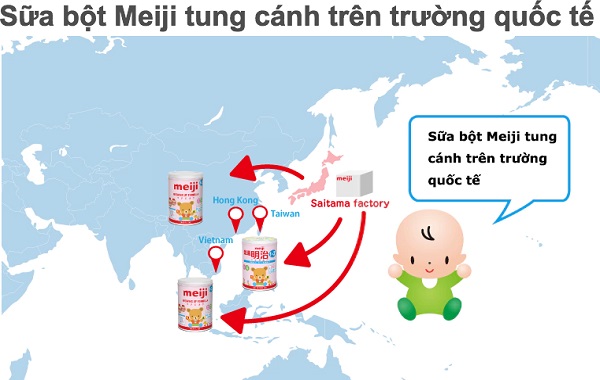 Sữa Meiji Growing up formula dạng thanh nhập khẩu, 1-3 tuổi