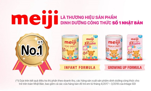 Sữa Meiji infant formula dạng thanh nhập khẩu cho trẻ từ  0-1 tuổi