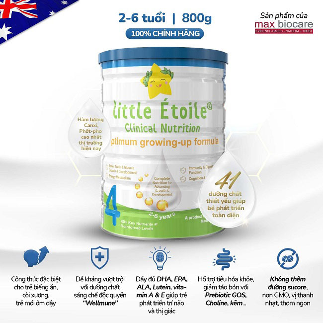 Sữa Ngôi sao nhỏ Little Étoile số 4 lon 800g cho trẻ từ 2 tuổi