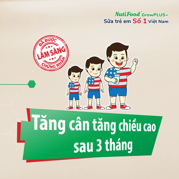 Sữa NutiFood Grow Plus + Xanh lon 1.5kg cho trẻ trên 1 tuổi