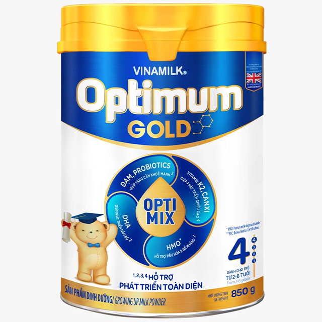 Sữa Optimum Gold số 4 lon 850g cho trẻ 2-6 tuổi