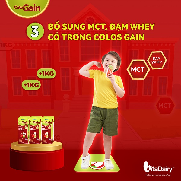 Sữa pha sẵn Colos Gain hộp 110ml tăng cân nhanh cho trẻ từ 1 tuổi