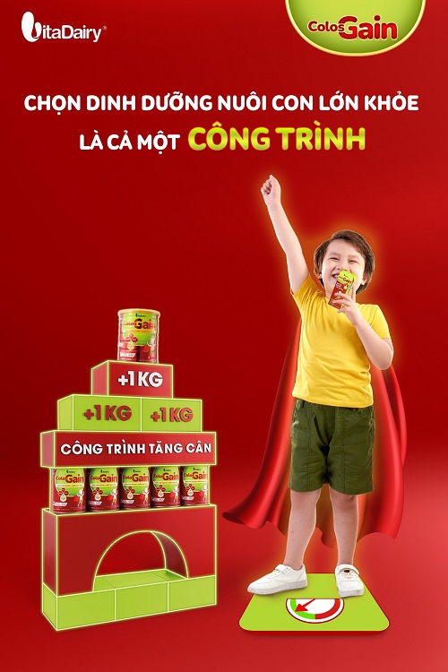 Sữa pha sẵn Colos Gain hộp 180ml tăng cân nhanh cho trẻ từ 1 tuổi