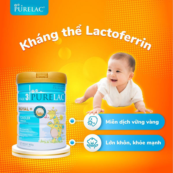 Sữa PureLac số 3 lon 800g cho trẻ 1-3 tuổi