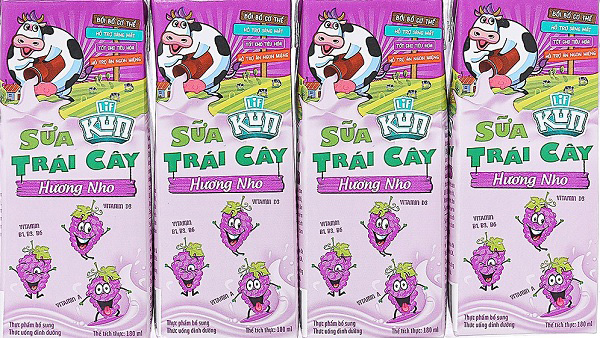 Sữa Trái Cây Lif Kun Hương Nho hộp 180ml