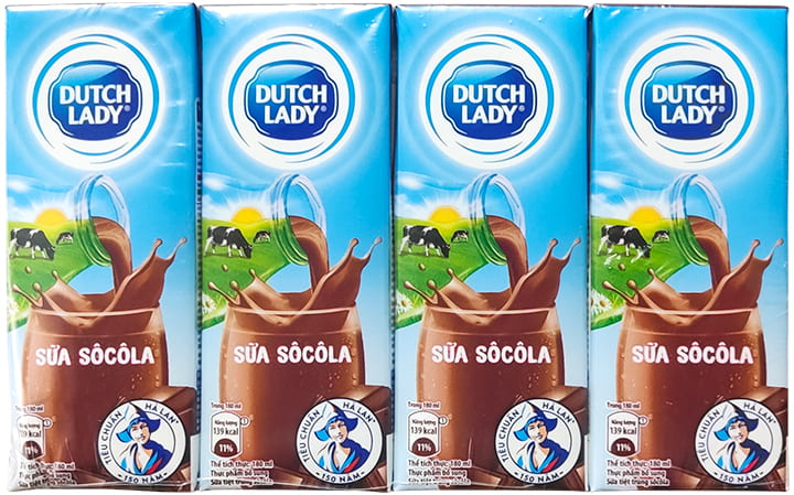 Sữa tươi Cô Gái Hà Lan hương Socola hộp 180ml