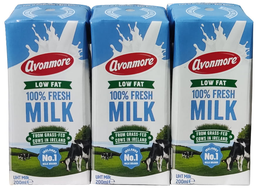 Sữa tươi ít béo Avonmore Ireland hộp 200ml