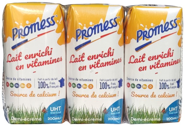 Sữa tươi Pháp Promess bổ sung vitamin hộp 200ml