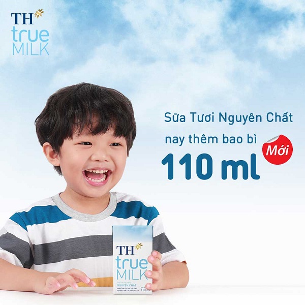 Sữa tươi TH True Milk Ít đường hộp 110ml