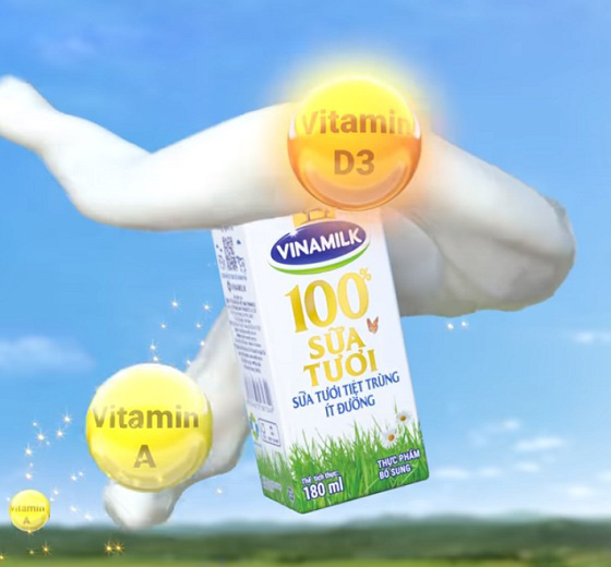 Sữa tươi Vinamilk có đường hộp 180ml