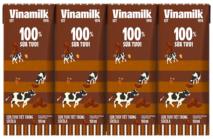 Sữa tươi Vinamilk Socola hộp 180ml