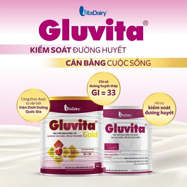 Sữa Vitadairy Gluvita Gold lon 900g cho người tiểu đường