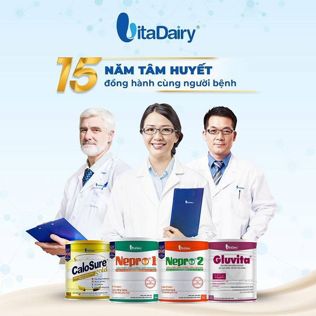 Sữa Vitadairy Gluvita Gold lon 900g cho người tiểu đường