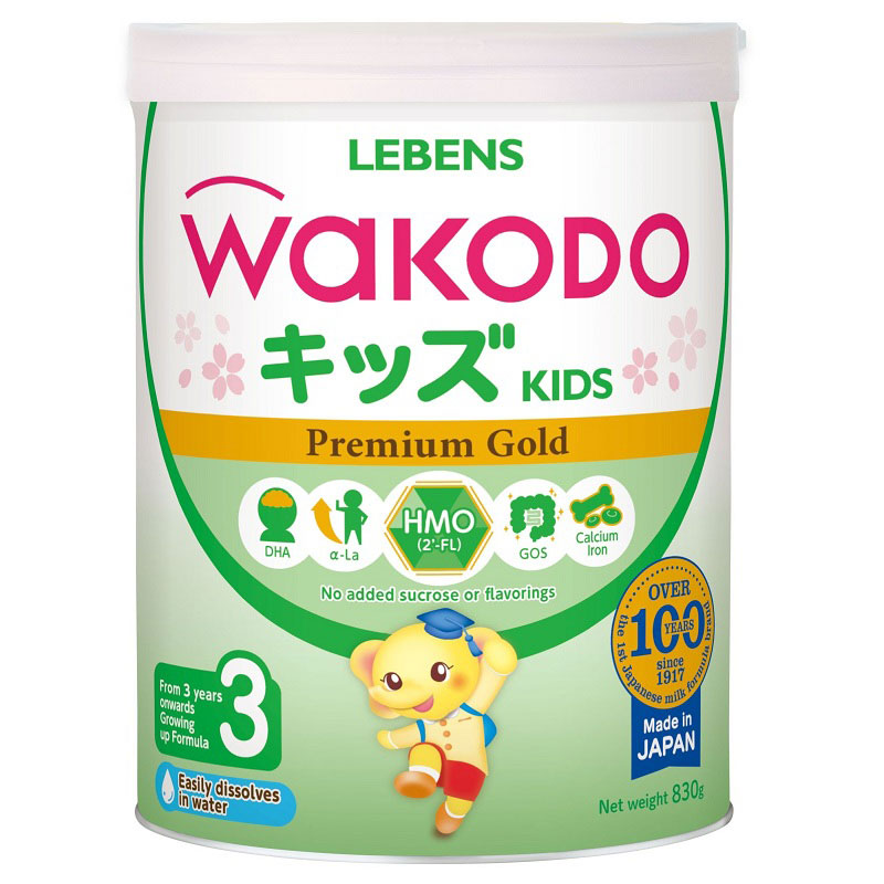 Combo Sữa Wakodo số 3 lon 830g cho trẻ trên 3 tuổi