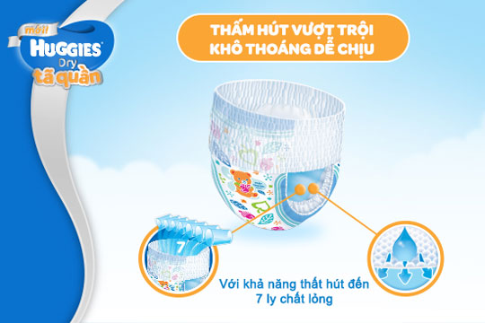 Tã quần Huggies size XL 60 miếng cho trẻ 12-17kg