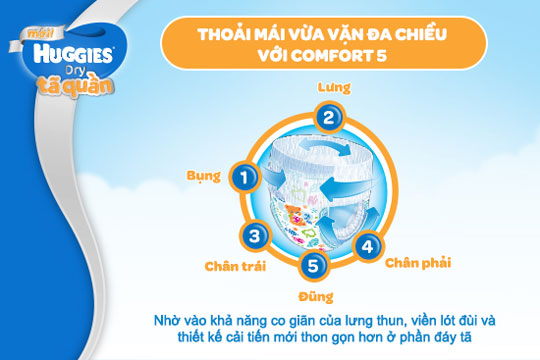 Tã quần Huggies size XL 60 miếng cho trẻ 12-17kg