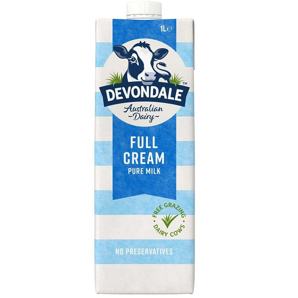 sữa tươi nguyên kem devondale úc hộp 1 lít
