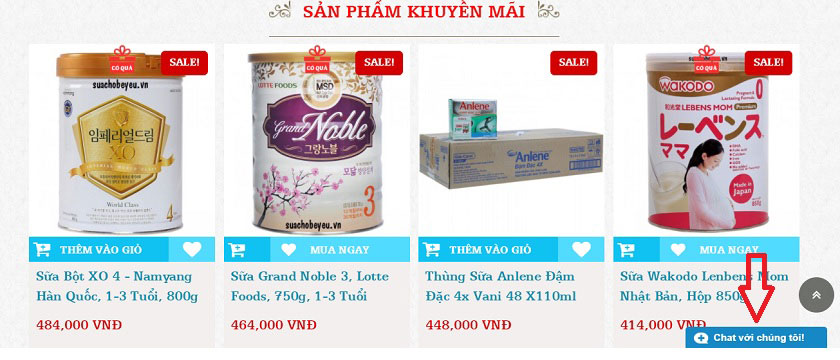 hướng dẫn mua hàng trực tuyến online sữa cho bé yêu