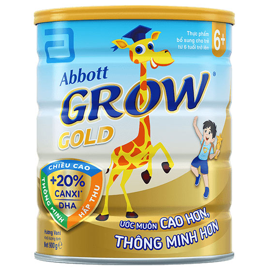 sữa abbott grow 6+ lon 900g cho trẻ trên 6 tuổi