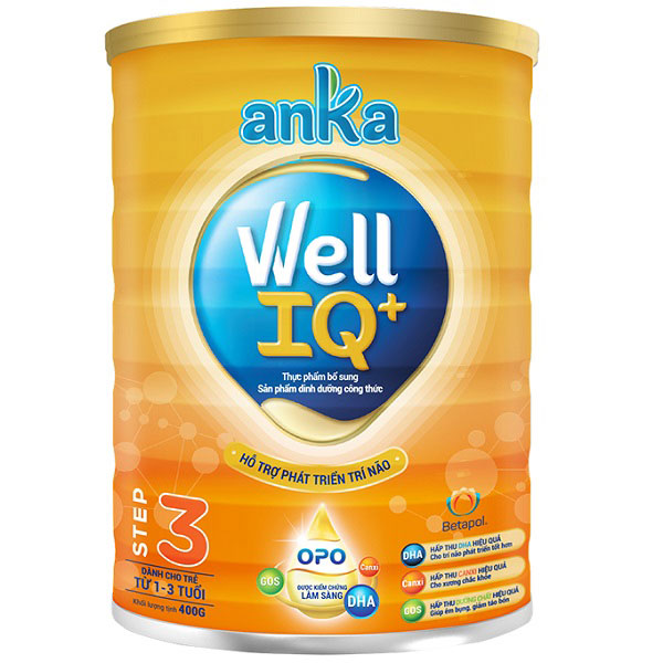 Sữa Anka Well IQ số 3 lon 400g cho trẻ 1-3 tuổi