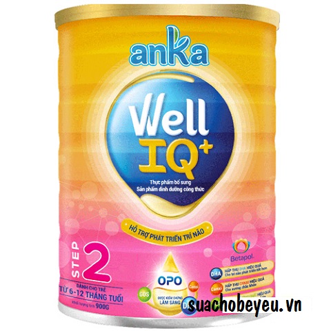 Sữa Anka Well IQ số 2 lon 900g cho trẻ 6-12 tháng tuổi