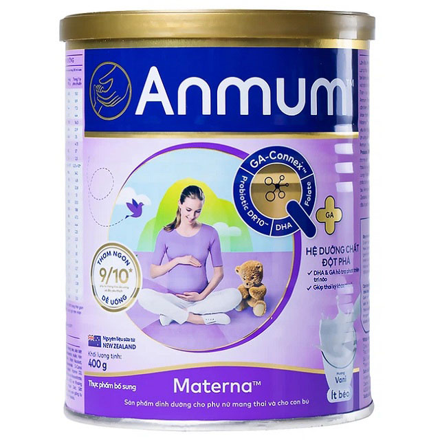 sữa cho mẹ mang thai anmum materna lon 400g hương vani