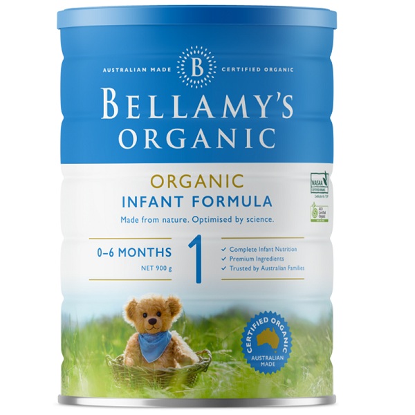 Sữa Bellamy's Organic Úc số 1 900g cho trẻ 0-6 tháng tuổi
