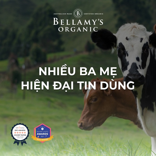Sữa Bellamy's Organic Úc số 1 900g cho trẻ 0-6 tháng tuổi