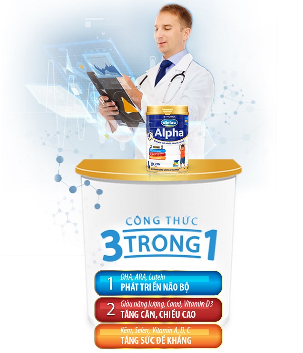 Sữa Dielac Alpha số 4 lon 900g cho trẻ 2-6 tuổi