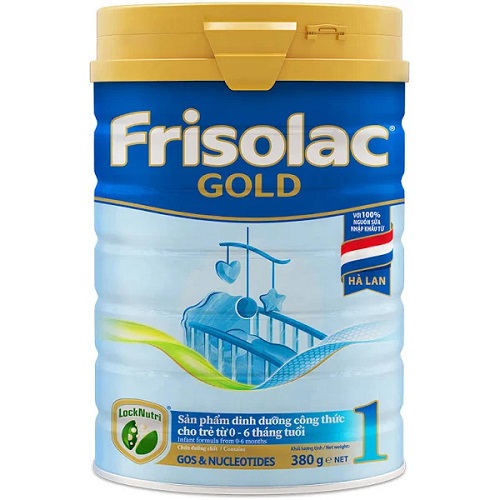 Sữa Frisolac Gold số 1 lon 380g cho trẻ 0-6 tháng