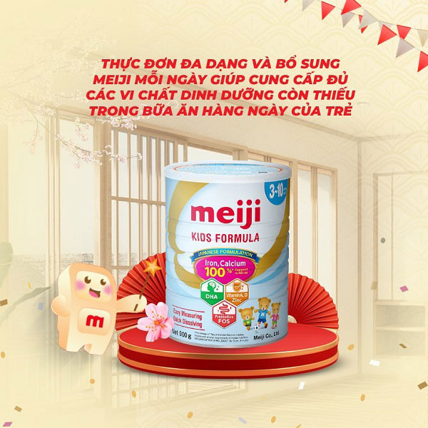 Sữa Meiji Kids Formula 900g cho trẻ 3-10 tuổi nhập khẩu