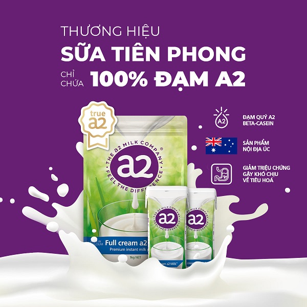 Sữa bột nguyên kem A2 nhập khẩu Úc bịch 1kg