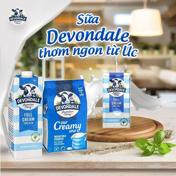 Sữa Bột Nguyên Kem Úc Devondale bịch 1kg