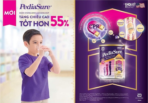 Sữa Pediasure ít ngọt 800g cho trẻ biếng ăn 1-10 tuổi