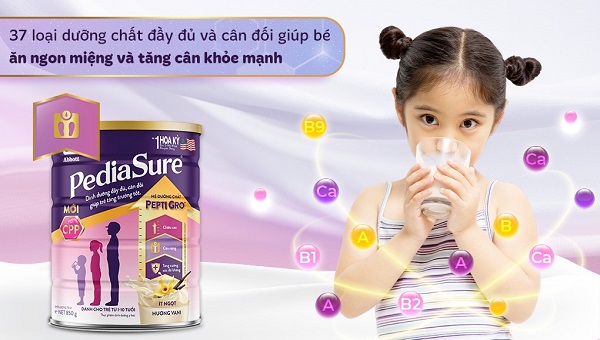 Sữa Pediasure ít ngọt 850g cho trẻ biếng ăn 1-10 tuổi 