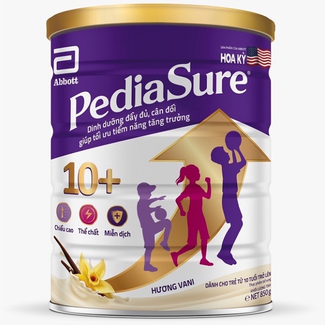 Sữa Pediasure 10+ lon 850g cho trẻ từ 10 tuổi 