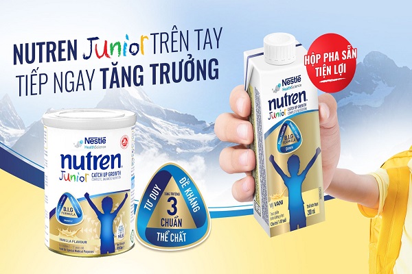 Sữa bột pha sẵn Nutren Junior hôp 200ml cho trẻ từ 1-10 tuổi