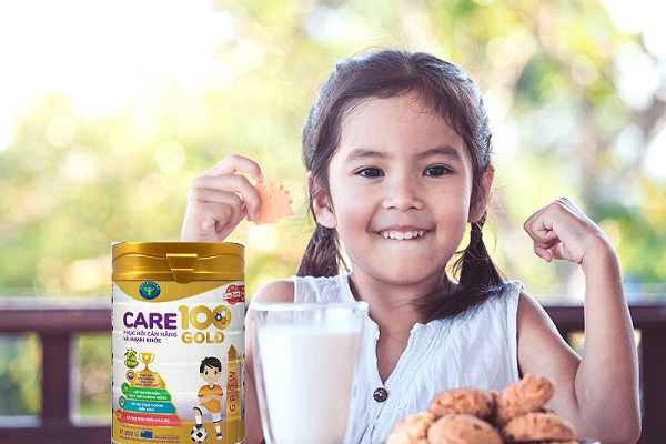 sữa care100 gold cho trẻ biếng ăn, suy dinh dưỡng, 1-10 tuổi, hộp 900g