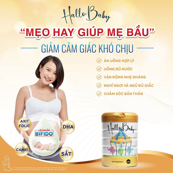 Sữa Hallo Baby mama lon 800g cho mẹ mang thai