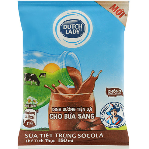 Sữa Cô Gái Hà Lan vị Socola bịch 180ml