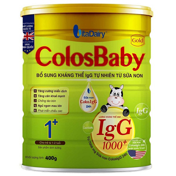 Sữa non colosbaby Gold 1+ cho trẻ 1-2 tuổi lon 400g 