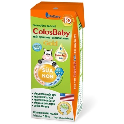Sữa bột pha sẵn Colosbaby IQ Gold hộp 180ml
