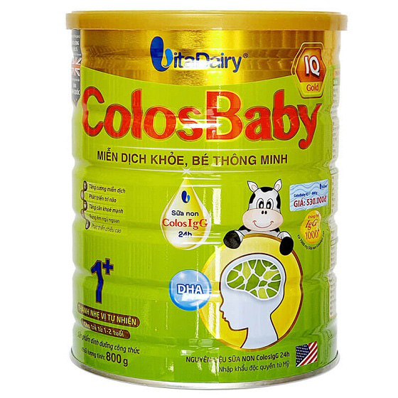 sữa colosbaby iq gold cho trẻ 1-2 tuổi, hộp 800g