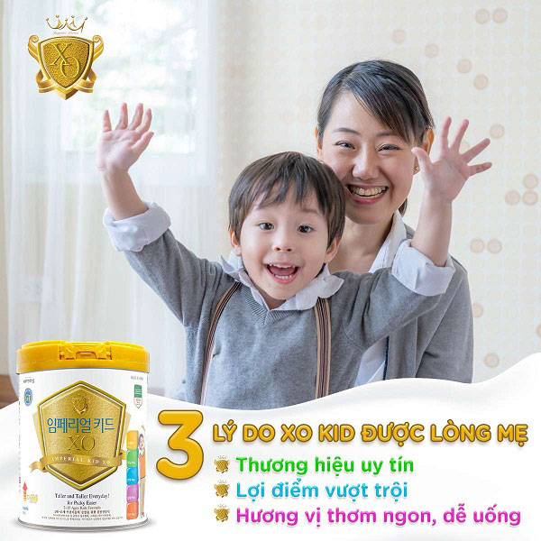 Sữa XO Kid Namyang Hàn Quốc trẻ 2-15 tuổi lon 800g