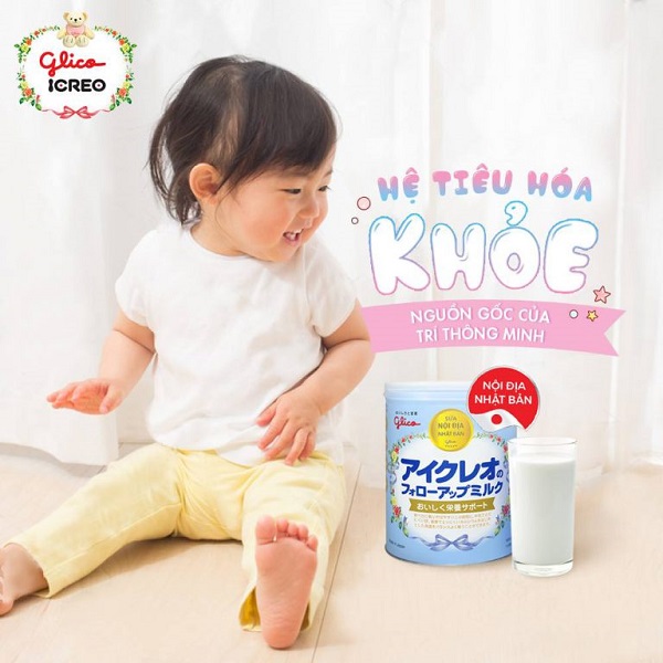 Sữa Glico Icreo số 1 lon 820g nội địa Nhật Bản trẻ 1-3 tuổi