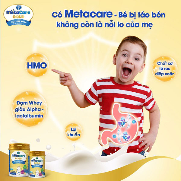 Sữa Metacare Gold 2+ cho trẻ từ 2 đến 10 tuổi lon 400g