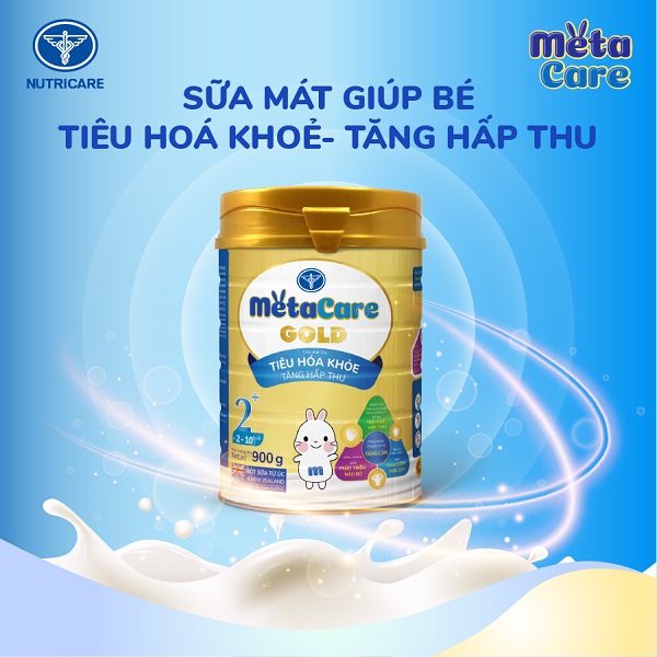 Sữa MetaCare Gold 2+ lon 900g cho trẻ 2-10 tuổi