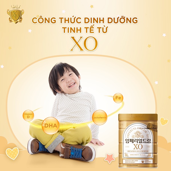 Sữa XO số 4 nội địa Hàn Quốc lon 800g cho trẻ 18-36 tháng