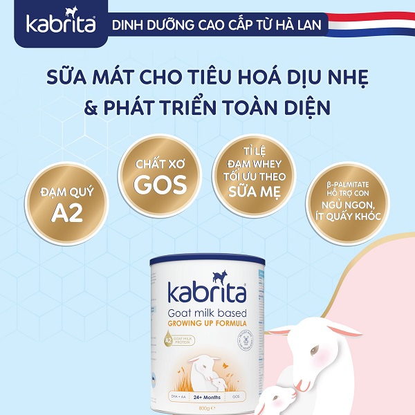 Sữa dê Kabrita số 1 lon 800g cho trẻ 0-12 tháng