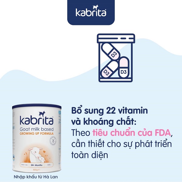 Sữa dê Kabrita số 3 lon 800g cho trẻ từ 24 tháng